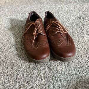 Ben Sherman Brown Wingtip Oxford Dress Shoes Mens Size 9.5 Casual